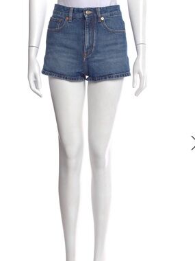 Valentino Mid-High Blue Denim Jean Shorts